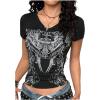 imageSOLY HUX Womens Graphic Tees Y2K Vintage Gothic Tops 2000s Streetwear Shirt Emo Scene Alternative Clothes for WomenBlack Graphic