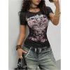 imageSOLY HUX Womens Graphic Tees Y2K Vintage Gothic Tops 2000s Streetwear Shirt Emo Scene Alternative Clothes for WomenBlack Letter