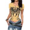 imageSOLY HUX Womens Graphic Tees Y2K Vintage Gothic Tops 2000s Streetwear Shirt Emo Scene Alternative Clothes for WomenYellow Graphic