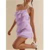 imageSOLY HUX Womens One Shoulder Ruffle Mesh Mini Dress Layered Backless Vacation Party SundressesMauve Purple