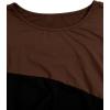 imageSOLY HUX Womens Plus Size Dress Color Block Short Sleeve T Shirt Dress Casual Summer DressesBlue and Brown
