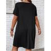 imageSOLY HUX Womens Plus Size Dress Color Block Short Sleeve T Shirt Dress Casual Summer DressesMulti Leopard Print