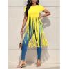 imageSOLY HUX Womens Short Sleeve Fringe Tops Crew Neck Slim Fit Tee Going Out Summer T ShirtPlain Yellow