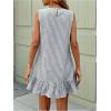 imageSOLY HUX Womens Striped Print Sleeveless Ruffle Tunic Dress Summer Swing Flowy Mini DressesDark Blue and White