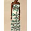 imageSOLY HUX Womens Summer Maxi Dress Boho Print Tie Shoulder Spaghetti Strap Cut Out Tie Back Cami Dresses SundressGreen Print