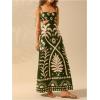 imageSOLY HUX Womens Summer Maxi Dress Boho Print Tie Shoulder Spaghetti Strap Cut Out Tie Back Cami Dresses SundressGreen Printed