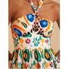 imageSOLY HUX Womens Sundress Tropical Print Halter Dress Tie Backless Sleeveless A Line Short Summer DressesMulticoloured Printed