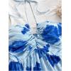 imageSOLY HUX Womens Tie Dye Cami Dress Halter Backless Sleeveless A Line Short Summer Dresses SundressBlue Floral