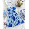 imageSOLY HUX Womens Tie Dye Cami Dress Halter Backless Sleeveless A Line Short Summer Dresses SundressBlue Floral