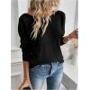 imageSOLY HUX Womens Twist Open Back Tops Cut Out Tee Backless Casual Long Sleeve Round Neck T ShirtSolid Black