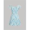 imageSOLY HUX Womens Vintage Floral Dress Summer Cap Sleeve Mini Dresses Going Out Beach Short DressBlue Floral