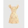 imageSOLY HUX Womens Vintage Floral Dress Summer Cap Sleeve Mini Dresses Going Out Beach Short DressYellow Floral