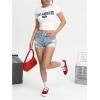 imageSOLY HUX Womens Y2K Graphic Crop Top Short Sleeve Sexy Cute TShirts Tee Crop TopWhite Letter