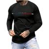 imageSOLY HUX Mens T Shirts Letter Print Long Sleeve Round Neck Tee TopsBlack Letter