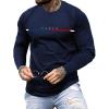 imageSOLY HUX Mens T Shirts Letter Print Long Sleeve Round Neck Tee TopsNavy Blue Letter