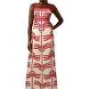 imageSOLY HUX Womens Summer Maxi Dress Boho Print Tie Shoulder Spaghetti Strap Cut Out Tie Back Cami Dresses SundressPink Print