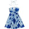 imageSOLY HUX Womens Tie Dye Cami Dress Halter Backless Sleeveless A Line Short Summer Dresses SundressBlue Floral