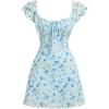 imageSOLY HUX Womens Vintage Floral Dress Summer Cap Sleeve Mini Dresses Going Out Beach Short DressBlue Floral