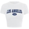 imageSOLY HUX Womens Y2K Graphic Crop Top Short Sleeve Sexy Cute TShirts Tee Crop TopWhite Letter
