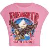 imageSOLY HUX Womens Y2k Vintage Graphic Short Sleeve Tee Tops Crew Neck Crop Tops for Summer Going Out T ShirtsHot Pink Eagle