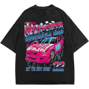 imageSOLY HUX Mens Graphic Print TShirt Vintage Drop Shoulder Short Sleeve Casual Loose Tees Summer OutfitsBlack Graphic