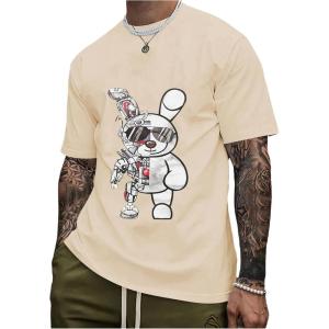 imageSOLY HUX Mens Graphic Tees Short Sleeve Crew Neck Vintage TShirt Casual Summer Shirt TopsApricot Graphic