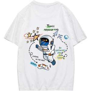 imageSOLY HUX Mens Graphic Tees Y2K Alien T Shirts Vintage Shirts 90s Oversized Streetwear TopsWhite Graphic Print