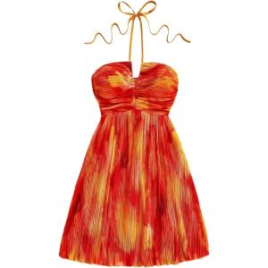 imageSOLY HUX Womens Tie Dye Cami Dress Halter Backless Sleeveless A Line Short Summer Dresses SundressMulti