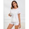 imageSOLY HUX Pajama Set for Women Cute Print Short Sleeve Tee and Shorts Lounge SleepwearMulti Ditsy Floral