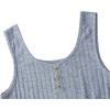 imageSOLY HUX Womens Button Front Ribbed Knit Tank Top and Shorts Pajama Set Sleepwear Lounge SetsBlue