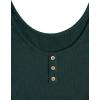 imageSOLY HUX Womens Button Front Ribbed Knit Tank Top and Shorts Pajama Set Sleepwear Lounge SetsPlain Dark Green