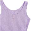 imageSOLY HUX Womens Button Front Ribbed Knit Tank Top and Shorts Pajama Set Sleepwear Lounge SetsPlain Lilac Purple