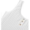 imageSOLY HUX Womens Button Front Ribbed Knit Tank Top and Shorts Pajama Set Sleepwear Lounge SetsPlain White