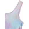 imageSOLY HUX Womens Button Front Ribbed Knit Tank Top and Shorts Pajama Set Sleepwear Lounge SetsPurple Tie Dye
