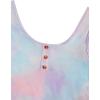 imageSOLY HUX Womens Button Front Ribbed Knit Tank Top and Shorts Pajama Set Sleepwear Lounge SetsPurple Tie Dye