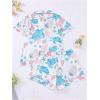 imageSOLY HUX Womens Cute Print Pajama Set Short Sleeve Sleepwear Button Down Shirt and Shorts LoungewearWhite Graphic