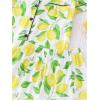 imageSOLY HUX Womens Cute Print Pajama Set Short Sleeve Sleepwear Button Down Shirt and Shorts LoungewearWhite Lemon