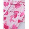 imageSOLY HUX Womens Cute Sleepwear Heart Print Matching Short Sleeve Shirt and Shorts Pajama Lounge SetPink Heart