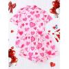 imageSOLY HUX Womens Cute Sleepwear Heart Print Matching Short Sleeve Shirt and Shorts Pajama Lounge SetPink Heart