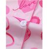 imageSOLY HUX Womens Cute Sleepwear Heart Print Matching Short Sleeve Shirt and Shorts Pajama Lounge SetPink Heart
