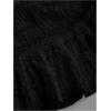 imageSOLY HUX Womens Lace Ruffle Mini Skirt Y2k Ruched Drawstring Summer Going Out SkirtsPlain Black
