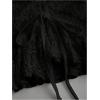imageSOLY HUX Womens Lace Ruffle Mini Skirt Y2k Ruched Drawstring Summer Going Out SkirtsPlain Black