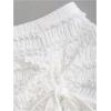imageSOLY HUX Womens Lace Ruffle Mini Skirt Y2k Ruched Drawstring Summer Going Out SkirtsPlain White