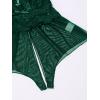 imageSOLY HUX Womens Lace Teddy Lingerie Spaghetti Strap Bodysuit Babydoll SleepwearPure Green