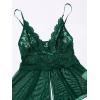 imageSOLY HUX Womens Lace Teddy Lingerie Spaghetti Strap Bodysuit Babydoll SleepwearPure Green