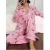 imageSOLY HUX Womens Long Sleeve Fall Pajamas Cute Print 2 Piece Sleepwear Matching Shirts and Pants Lounge SetPink Graphic