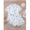 imageSOLY HUX Womens Lounge Set Button Down Shirt and Shorts 2 Piece Sleepwear Cute PajamasWhite Graphic