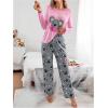 imageSOLY HUX Womens Pajama Set Cute Cartoon Print Sleepwear Long Sleeve Tee and Pants LoungewearMulticoloured Koala