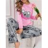 imageSOLY HUX Womens Pajama Set Cute Cartoon Print Sleepwear Long Sleeve Tee and Pants LoungewearMulticoloured Koala