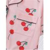imageSOLY HUX Womens Short Pajamas Set Cute Printed Button Short Sleeve Shirt with Shorts Sleepwear PJs SetPink Cherry